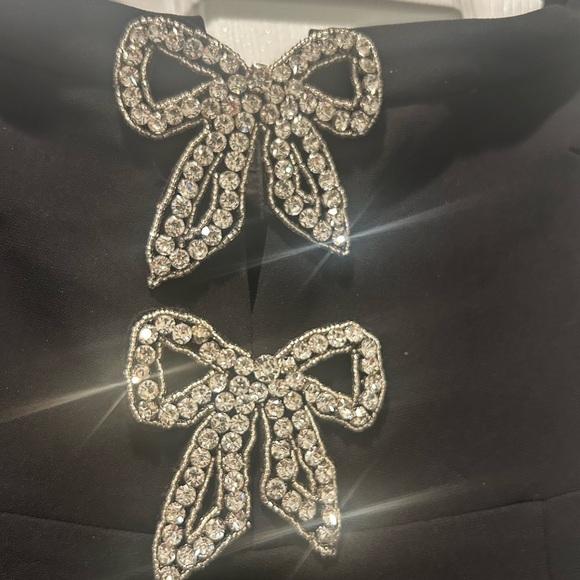 Self Portrait Crepe Bow Mini Dress - Picture 3 of 4